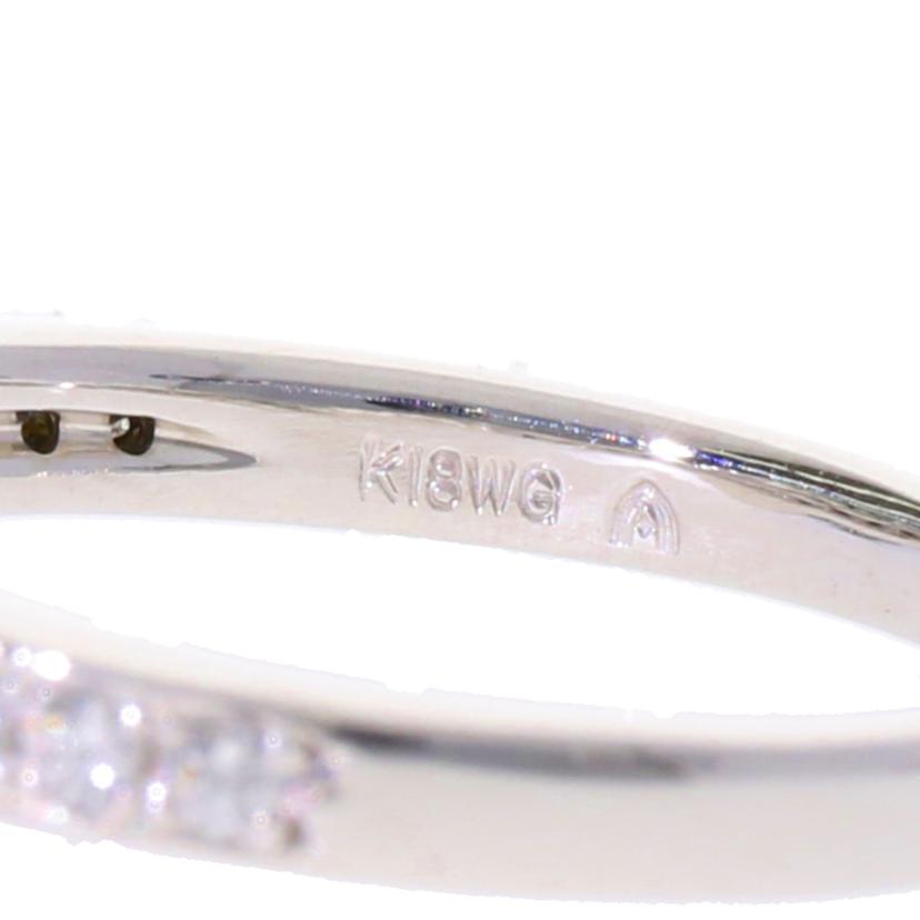 /K18WGダイヤリング0.53/#10//Aランク/75