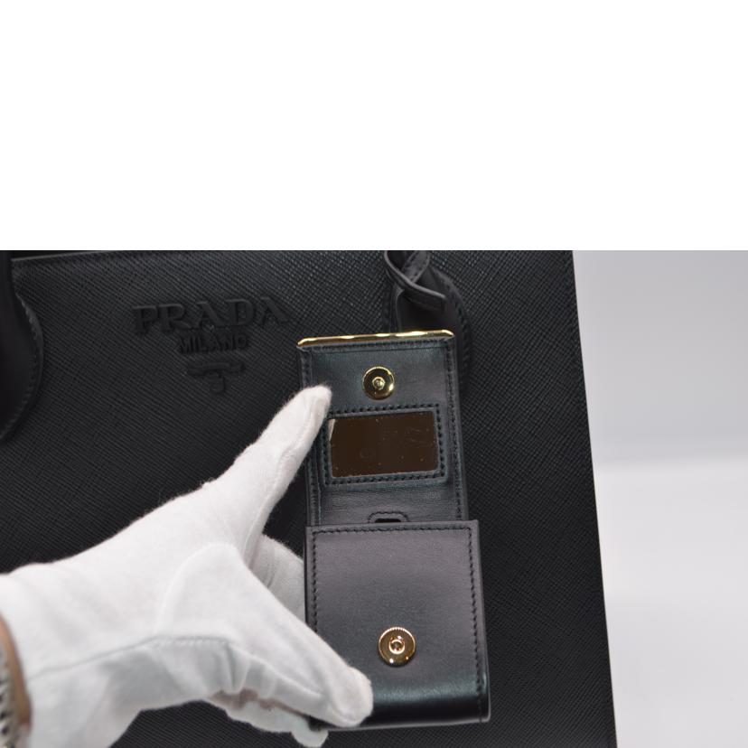 PRADA プラダ/サフィアーノキュイール2wayレザーハンド/ネロ/1BA155//272/Sランク/89