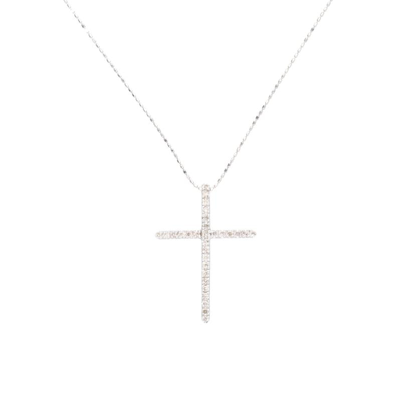 / K18WGダイヤネックレス0.30ct//Aランク/75