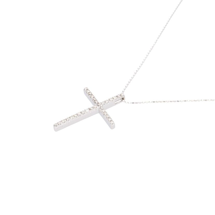 / K18WGダイヤネックレス0.30ct//Aランク/75