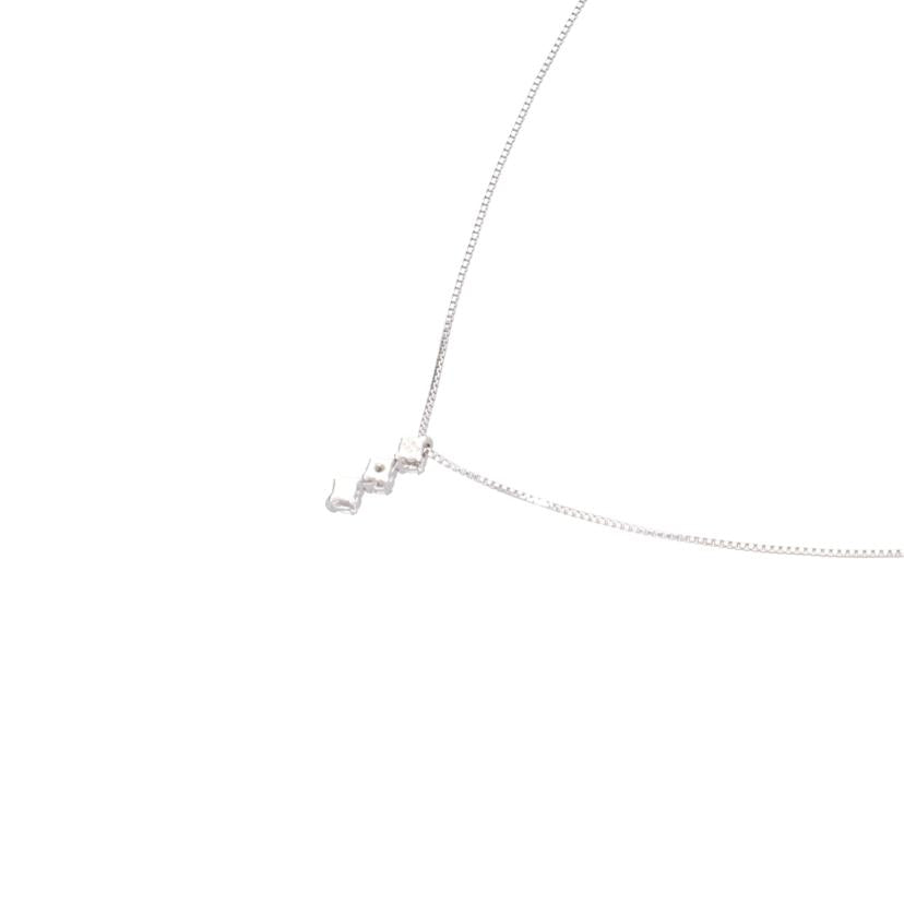 / K18WGダイヤネックレス0.20ct//Aランク/75