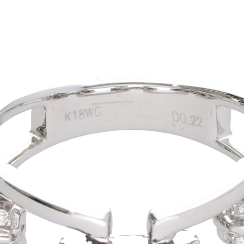 K18WG/K18WGダイヤリング 0.22/#12/4.9//0.22/Aランク/75