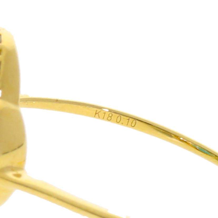 / K18ターコイズダイヤリングD0.10ct//Aランク/75