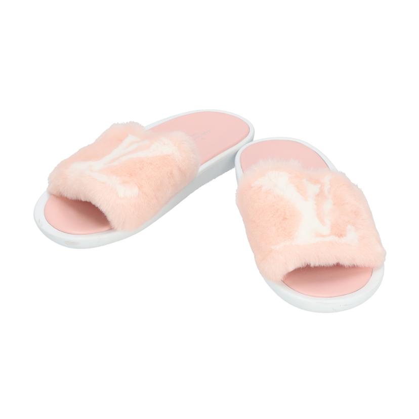 LV ルイヴィトン LOUISVUITTON ファーサンダル ピンク系 レディース/ファーサンダル/ピンク系//Aランク/37