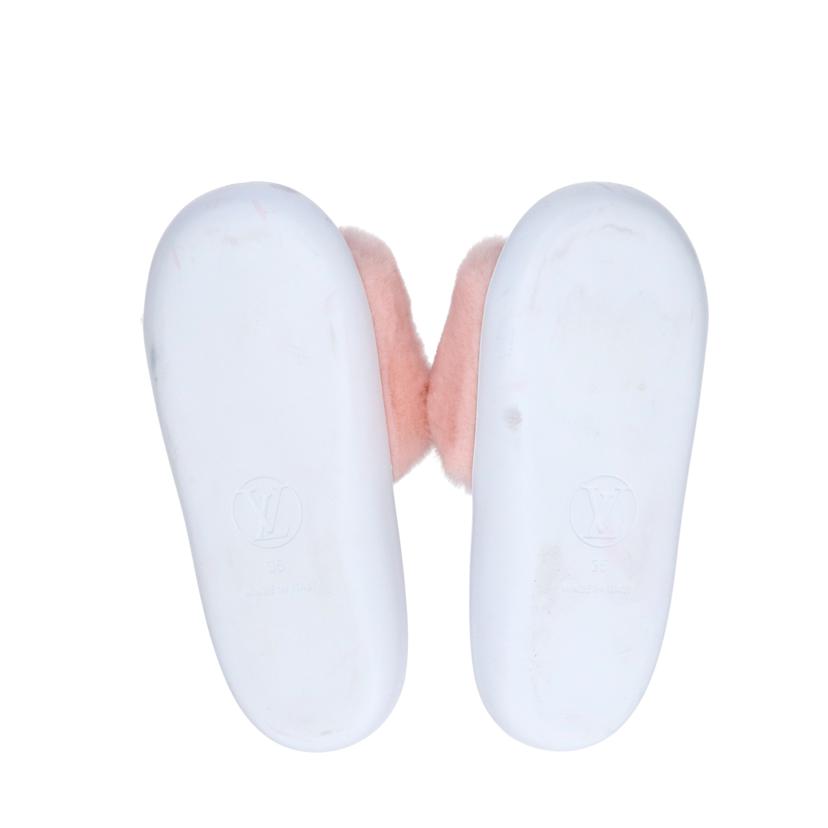 LV ルイヴィトン LOUISVUITTON ファーサンダル ピンク系 レディース/ファーサンダル/ピンク系//Aランク/37