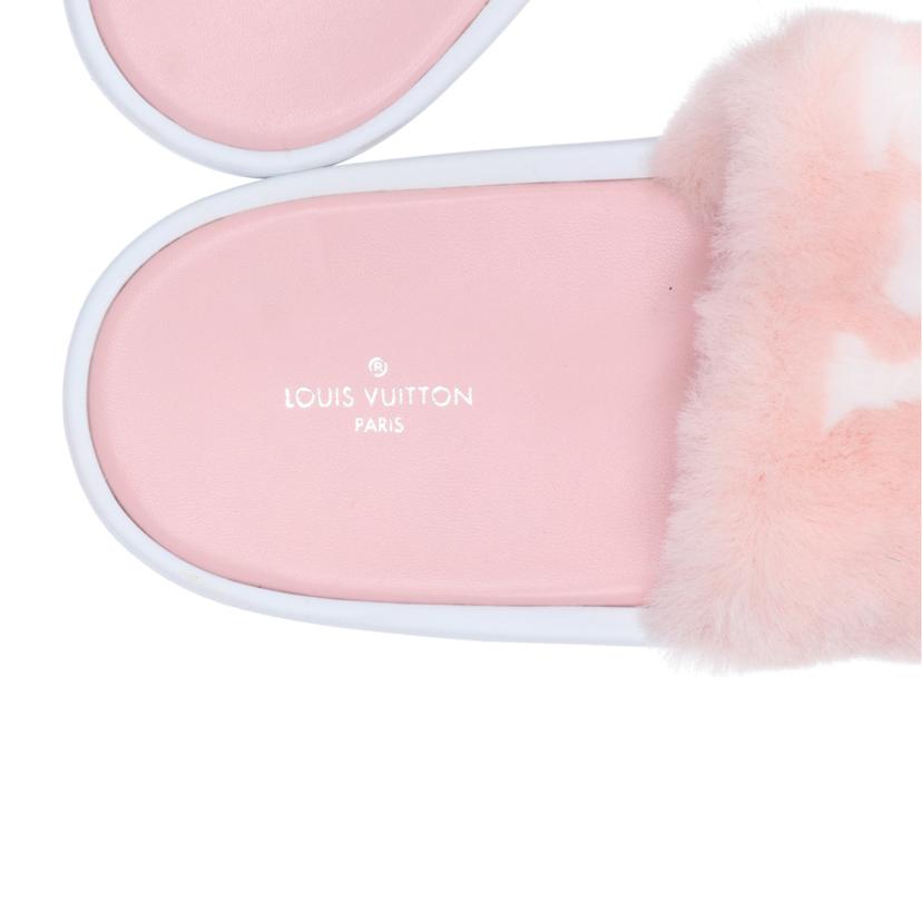 LV ルイヴィトン LOUISVUITTON ファーサンダル ピンク系 レディース/ファーサンダル/ピンク系//Aランク/37
