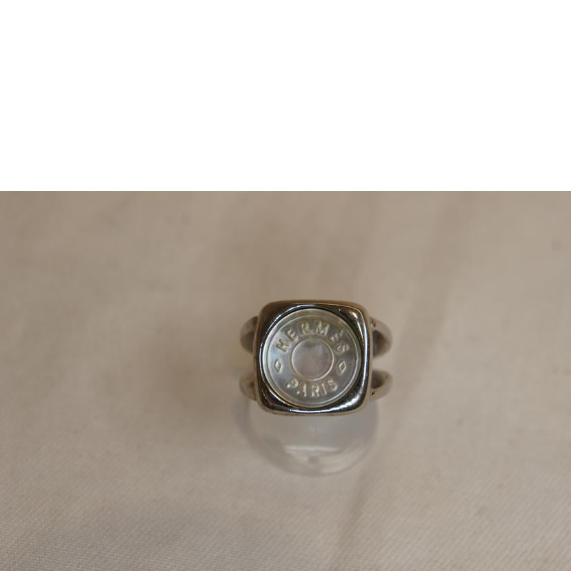 HERMES エルメス/コロゾセリエシェルボタンリングシルバー//ABランク/92