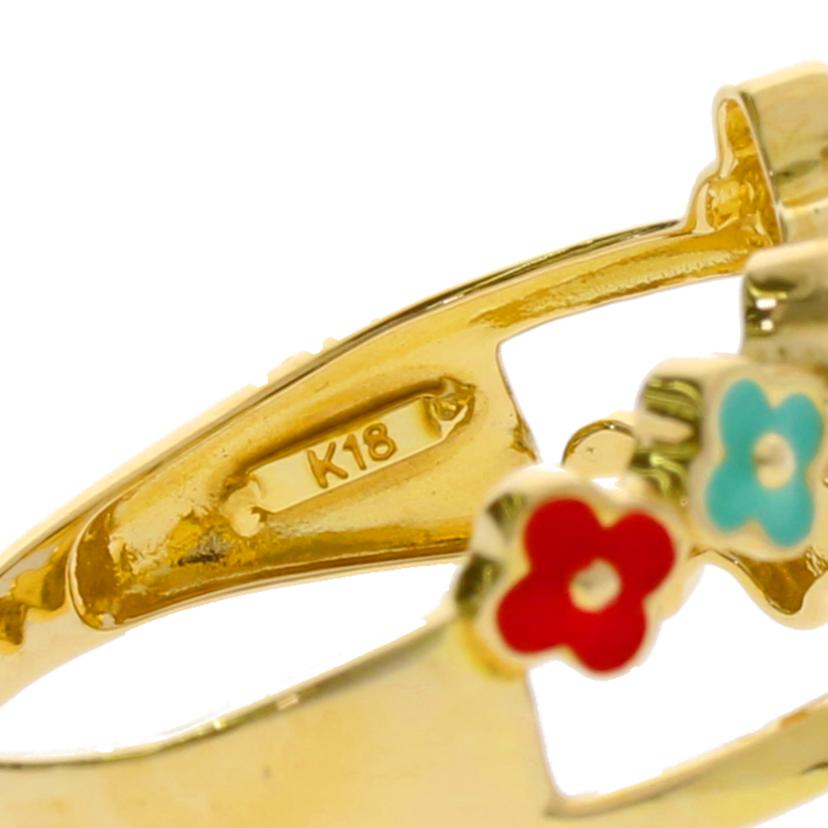 / K18エナメルリング//Aランク/75