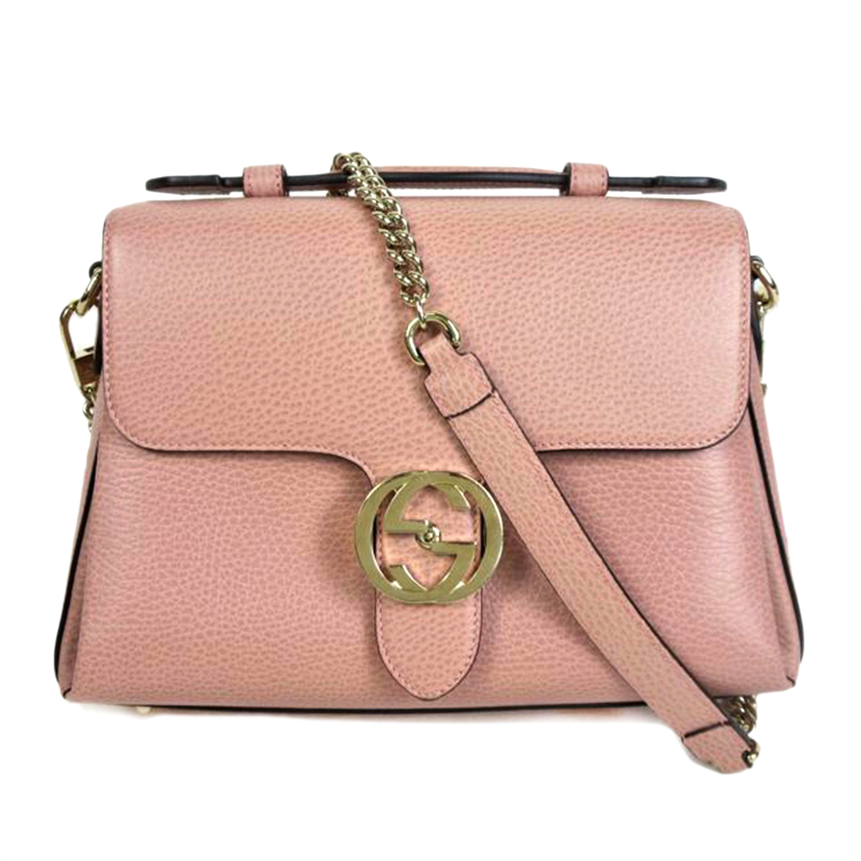 GUCCI グッチ/インターロッキング チェーンショルダーレザーバッグ/510302//493075/Aランク/70