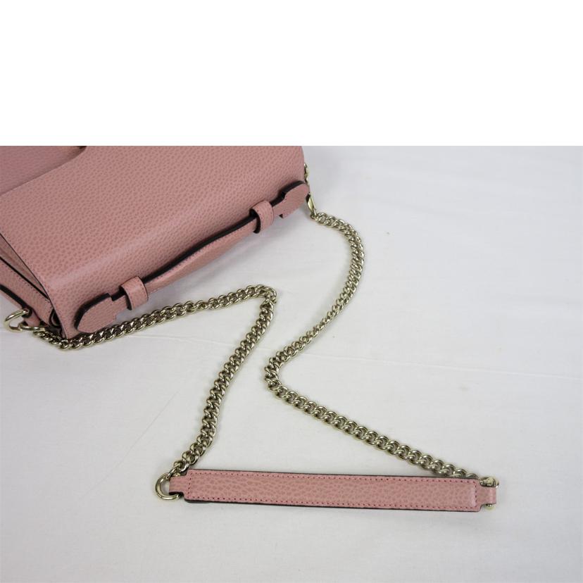 GUCCI グッチ/インターロッキング チェーンショルダーレザーバッグ/510302//493075/Aランク/70