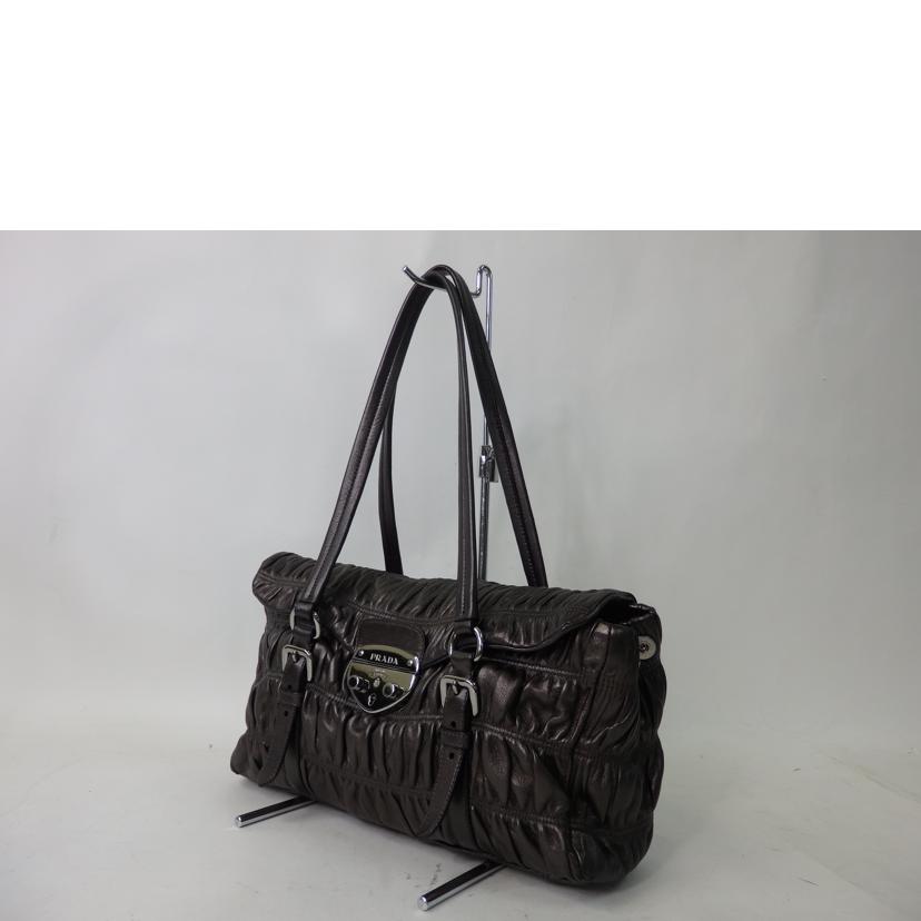 PRADA プラダ/ギャザーレザー2wayバッグ//50/ABランク/84
