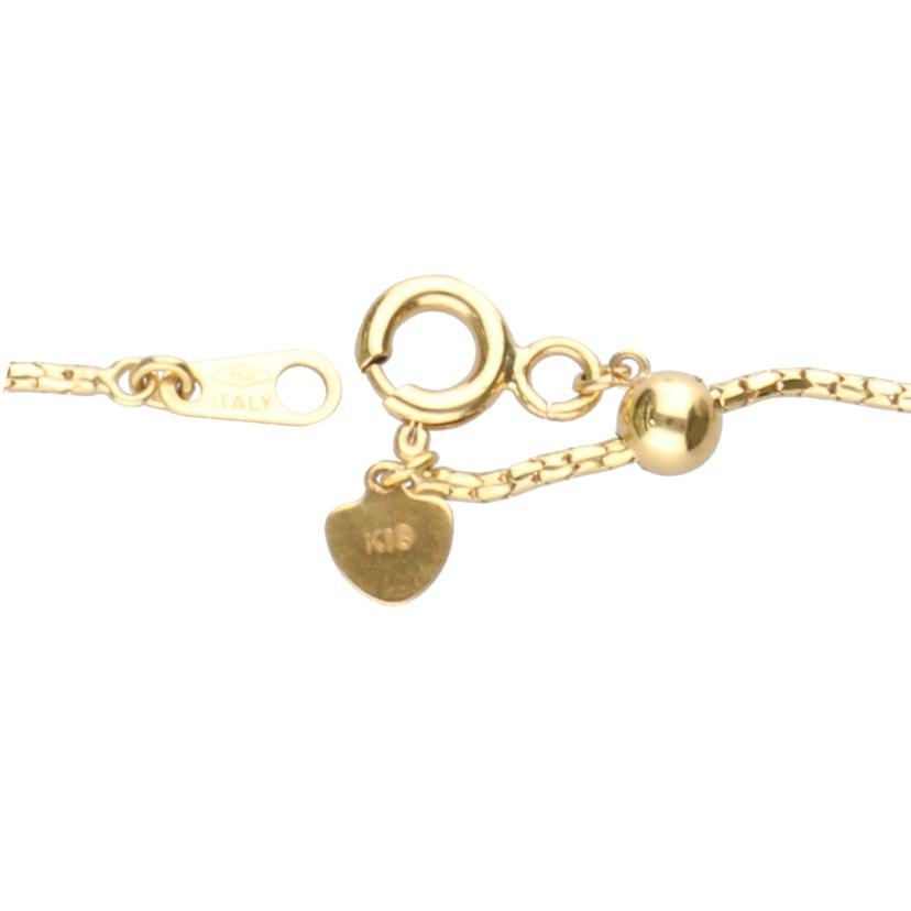 / K18パールダイヤネックレス0.07ct//Aランク/75