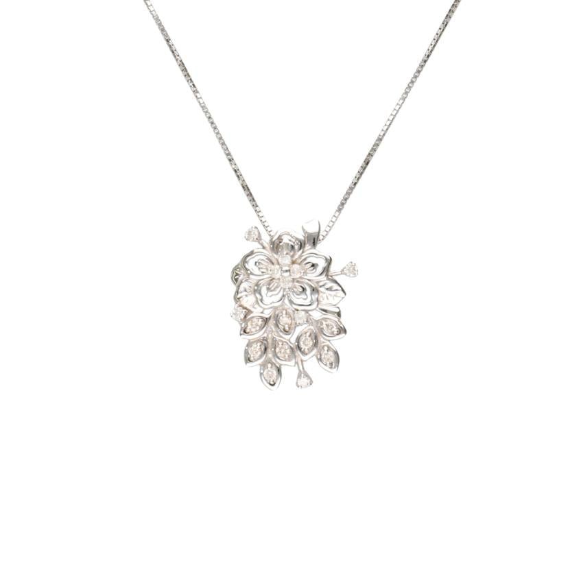/K18WG D ネックレス0.30 ct//Aランク/75