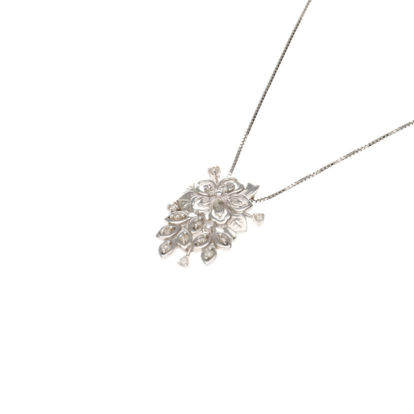 /K18WG D ネックレス0.30 ct//Aランク/75