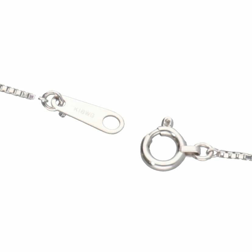 /K18WGダイヤネックレス 0.14//Aランク/75