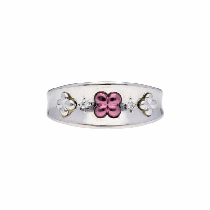 / K18WGダイヤリング0.02ct//Aランク/75