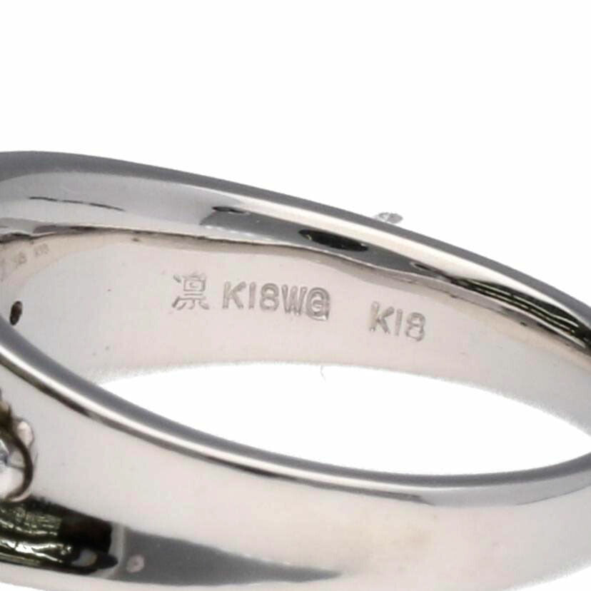 / K18WGダイヤリング0.02ct//Aランク/75