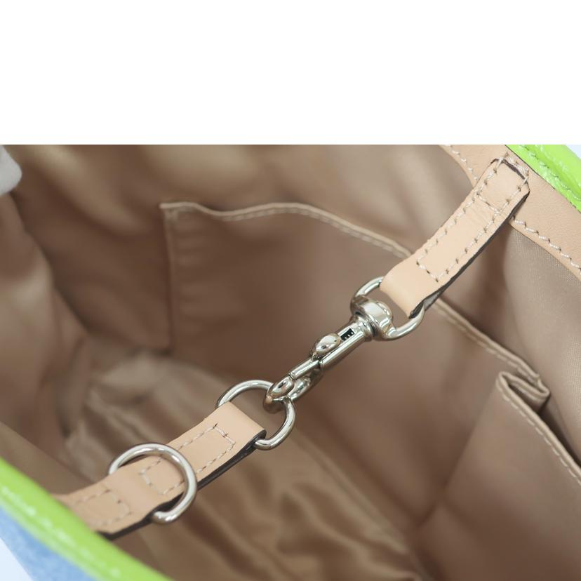 COACH コーチ/PVCレザーシグネチャーハンドバッグ ブルー ベージュ//ABランク/65