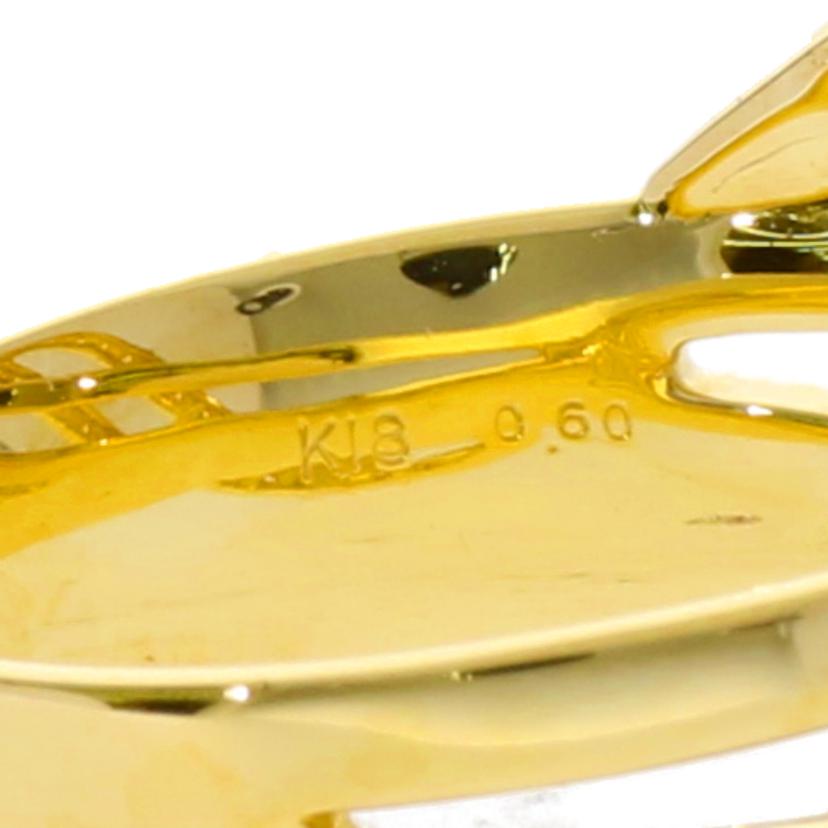 / K18ダイヤリング0.60ct鑑//Aランク/75