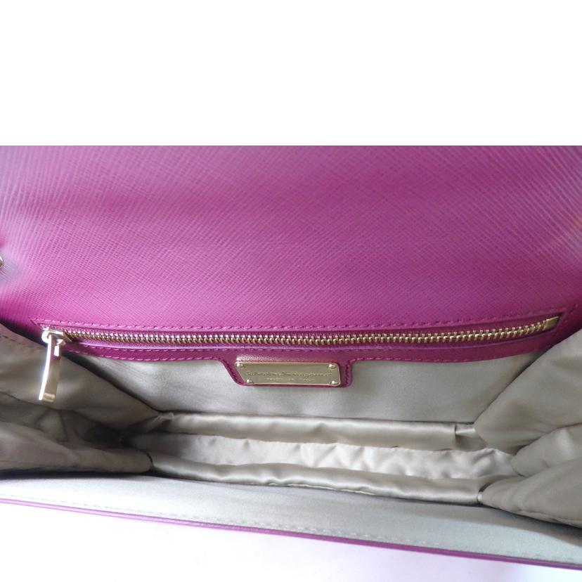 Salvatore Ferragamo サルバトーレ・フェラガモ/ヴァラリボンチェーンショルダーバッグ/ピンク/GU-21E480//Aランク/84