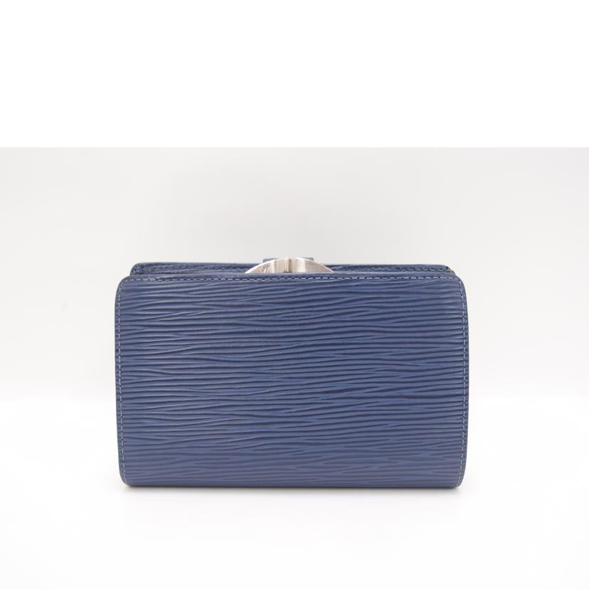 LOUIS VUITTON ルイ・ヴィトン 財布 がま口 レザー ブルー レディース メンズ/ポルトモネビエ・ヴィエノワ/エピ/ミルティーユ/M6324G//MI1004/ABランク/69
