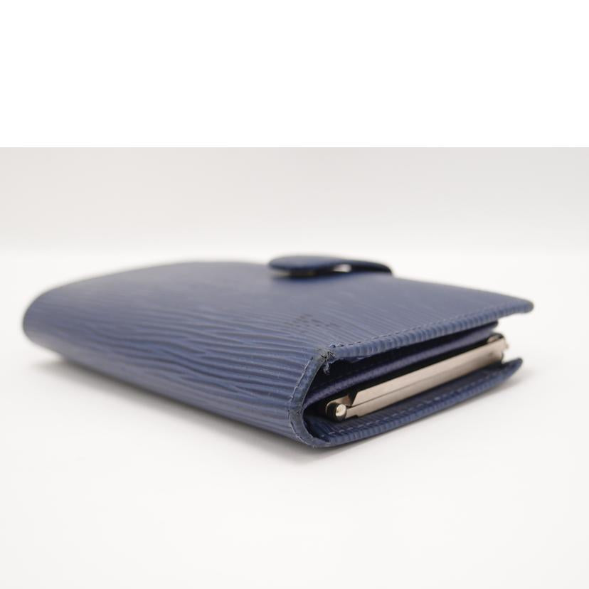 LOUIS VUITTON ルイ・ヴィトン 財布 がま口 レザー ブルー レディース メンズ/ポルトモネビエ・ヴィエノワ/エピ/ミルティーユ/M6324G//MI1004/ABランク/69