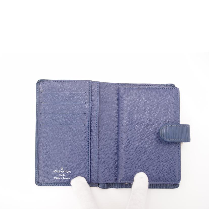 LOUIS VUITTON ルイ・ヴィトン 財布 がま口 レザー ブルー レディース メンズ/ポルトモネビエ・ヴィエノワ/エピ/ミルティーユ/M6324G//MI1004/ABランク/69