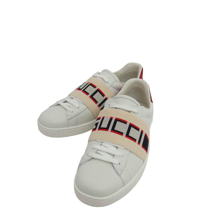 お手頃価格 GUCCI◇ローカットスニーカー/US6.5/CRM/レザー/655025