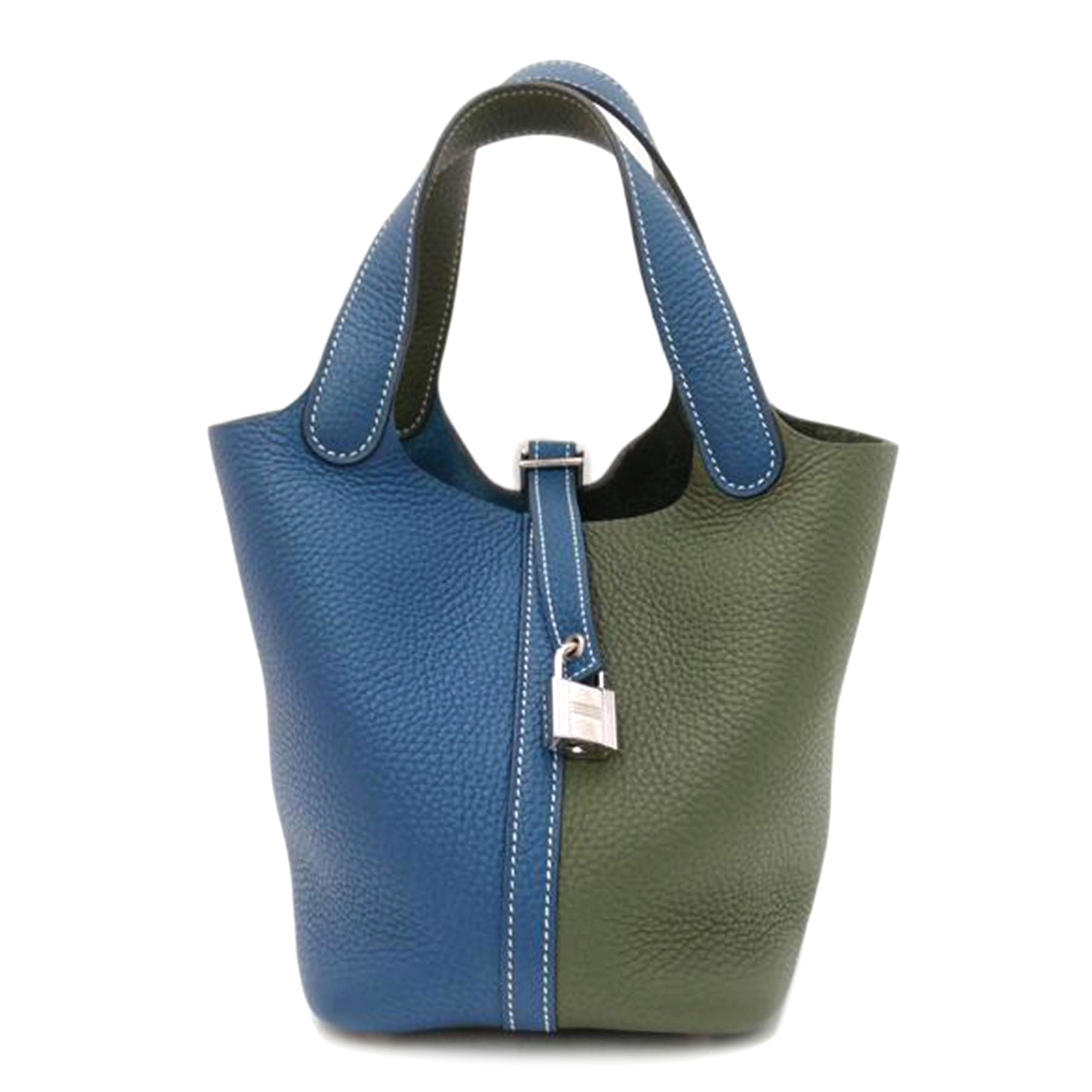 HERMES エルメス ハンドバッグ 2012年頃製造 ブルータラサ×カノピ トリヨンクレマンス レディース/ピコタンロック・カザックPM/T.クレマンス/バイカラー//口P刻印(2012)/SAランク/69