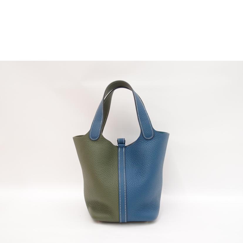 HERMES エルメス ハンドバッグ 2012年頃製造 ブルータラサ×カノピ トリヨンクレマンス レディース/ピコタンロック・カザックPM/T.クレマンス/バイカラー//口P刻印(2012)/SAランク/69