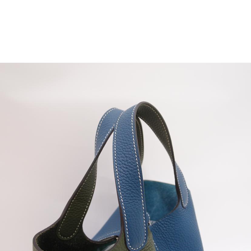 HERMES エルメス ハンドバッグ 2012年頃製造 ブルータラサ×カノピ トリヨンクレマンス レディース/ピコタンロック・カザックPM/T.クレマンス/バイカラー//口P刻印(2012)/SAランク/69