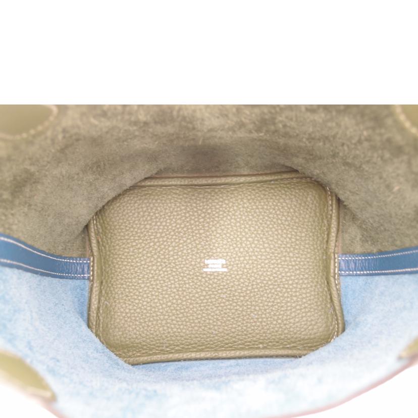 HERMES エルメス ハンドバッグ 2012年頃製造 ブルータラサ×カノピ トリヨンクレマンス レディース/ピコタンロック・カザックPM/T.クレマンス/バイカラー//口P刻印(2012)/SAランク/69