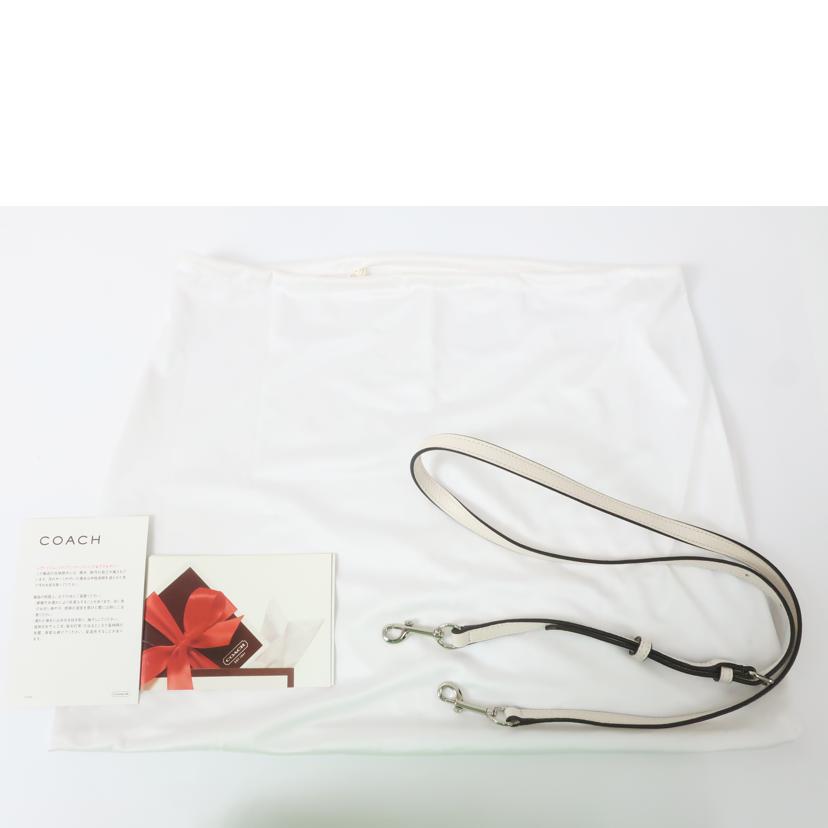 COACH コーチ/スタッズ2WAYバッグ ショルダー ハンド ホワイト 花 フラワー/F37773//G1848/Aランク/65