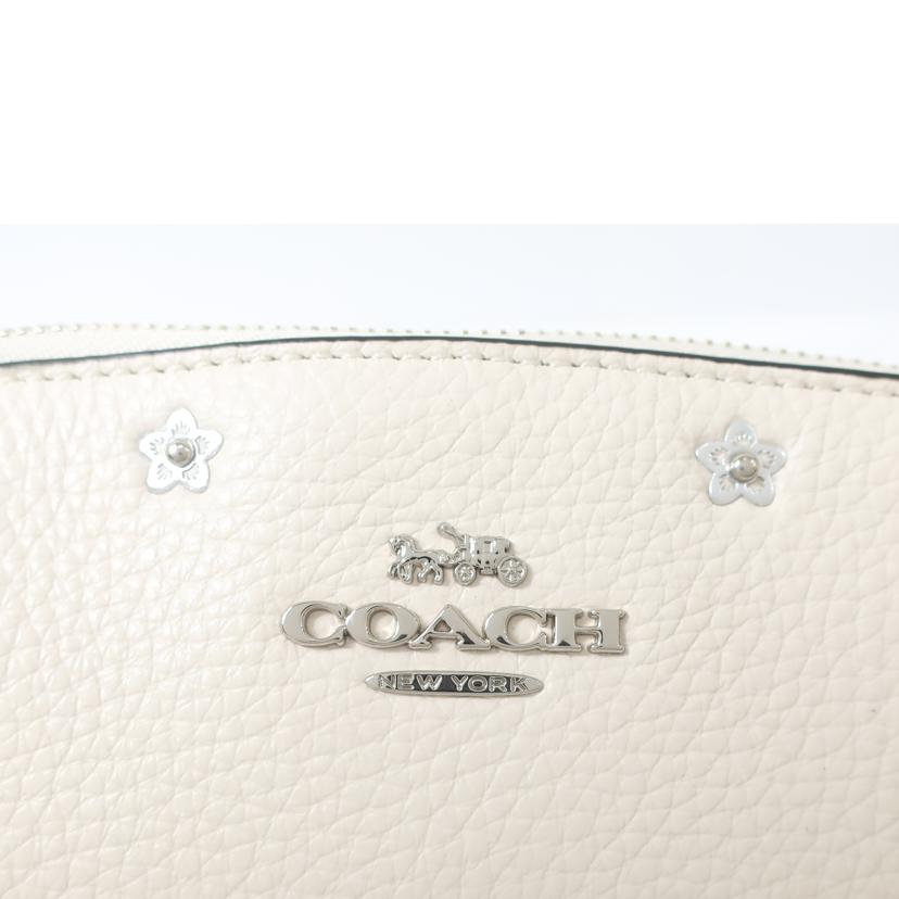 COACH コーチ/スタッズ2WAYバッグ ショルダー ハンド ホワイト 花 フラワー/F37773//G1848/Aランク/65