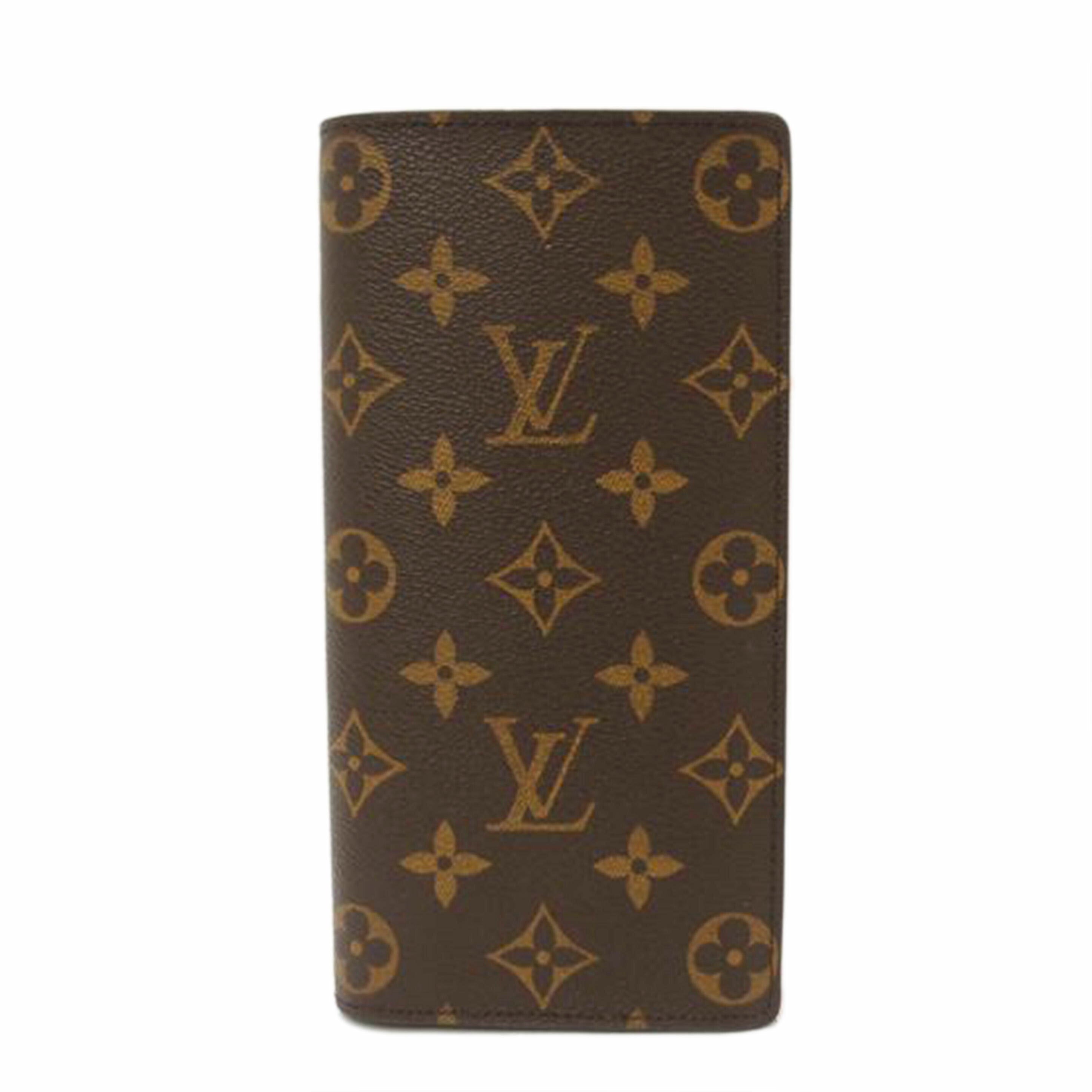LOUIS VUITTON ルイ・ヴィトン 長財布 二ツ折リ ブラウン メンズ レディース/ポルトフォイユ・ブラザ/モノグラム/M66540//TA1191/SAランク/69