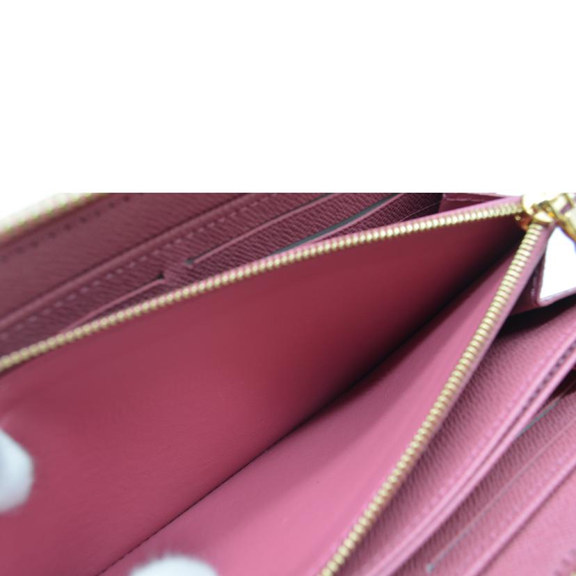 LV ルイヴィトン/ジッピー・ウォレット/ジャガーデニム/ピンク/M81182//RFI****/Aランク/89