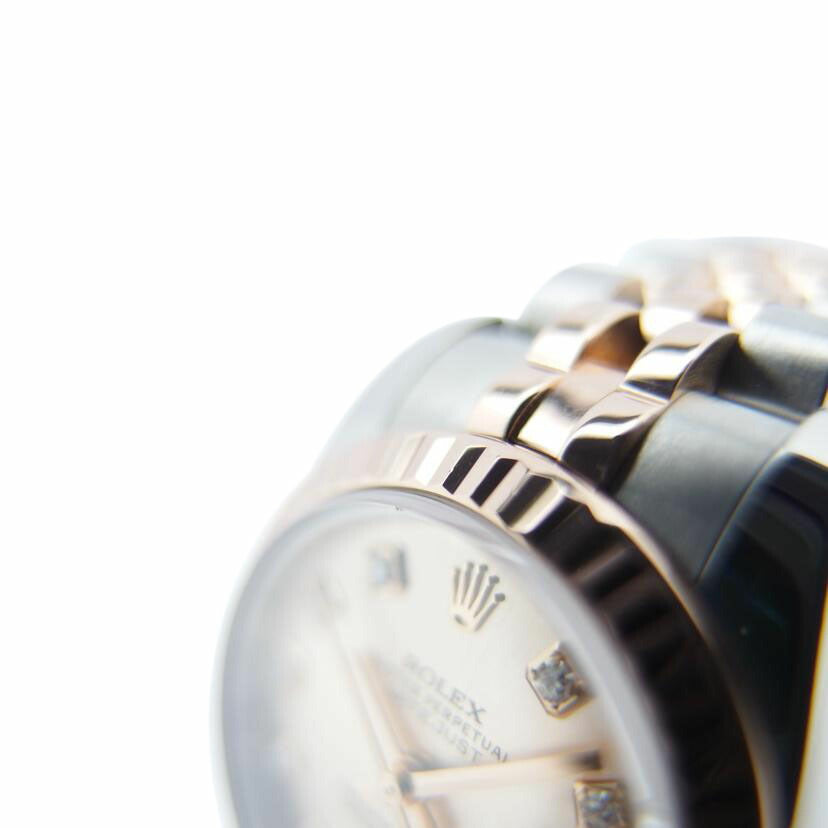 ROLEX ロレックス/DATE JUST/10P/ダイヤ/ピンク文字盤/179171G//107689Q2/ABランク/83