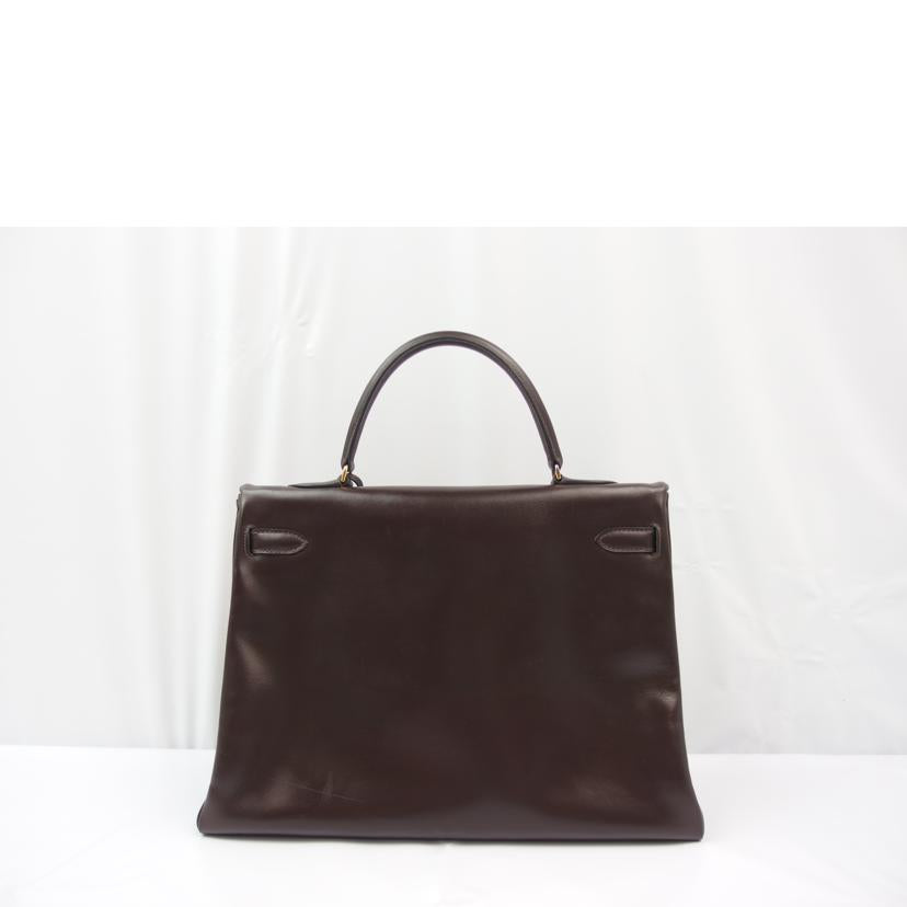 HERMES エルメス/ケリー35/ボックスカーフ/ブラウン/カデナ付//〇I/Bランク/83