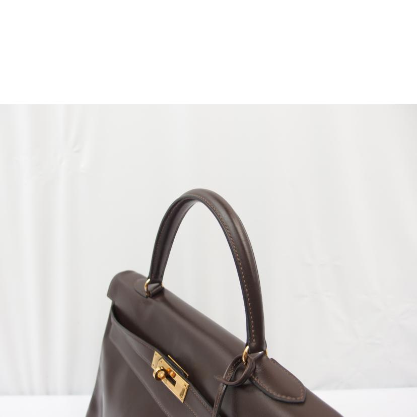 HERMES エルメス/ケリー35/ボックスカーフ/ブラウン/カデナ付//〇I/Bランク/83