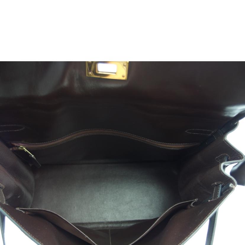 HERMES エルメス/ケリー35/ボックスカーフ/ブラウン/カデナ付//〇I/Bランク/83