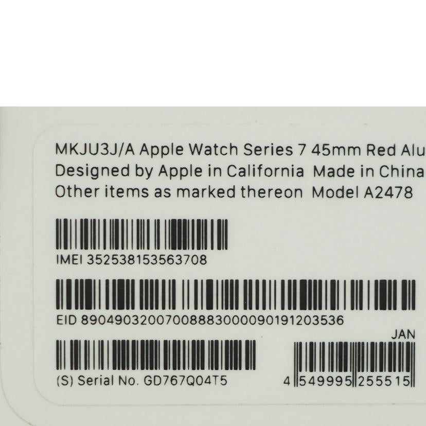 Apple アップル/Apple Watch7 GPS+Cellular 45mm アルミニウム/MKJU3J/A//GD767Q04T5/ABランク/79