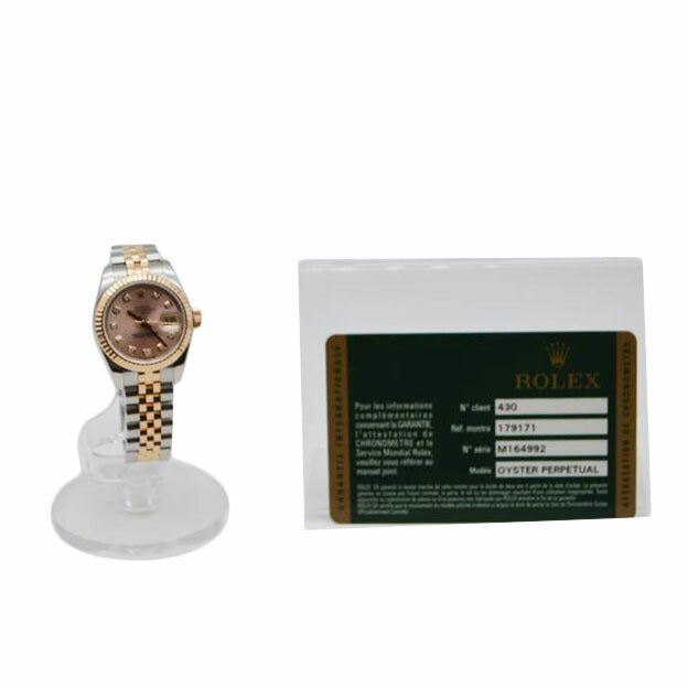 ROLEX ロレックス/デイトジャスト10PダイヤPG/ピンク文字盤/179171G//M164992/Aランク/89