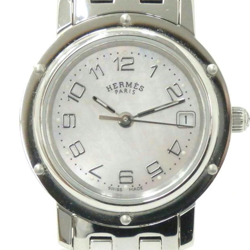 HERMES エルメス/クリッパーナクレ/シェル文字盤/CL4.210//2368163/Bランク/77