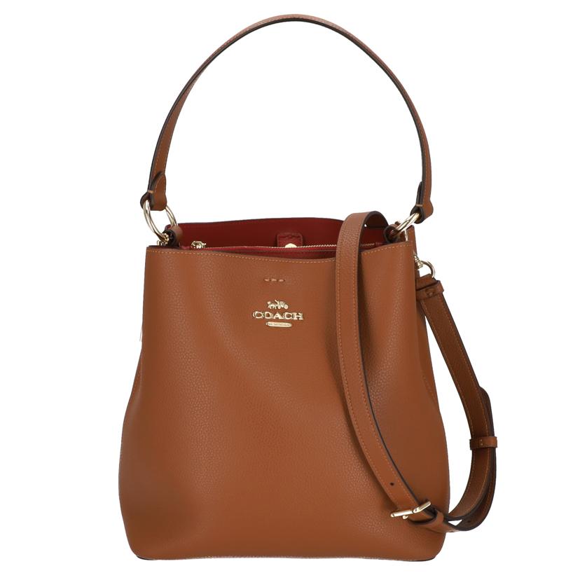 COACH コーチ/ペプルドレザータウンバケット2way/ブラウン/91122//J2092/Aランク/75