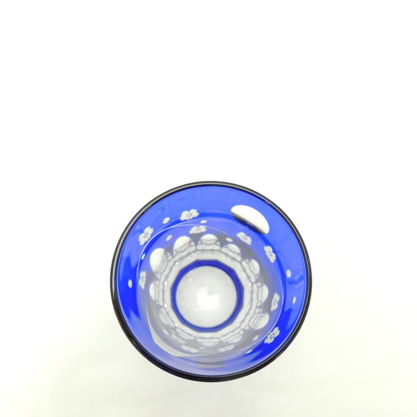 硝子工房 彩鳳/江戸切子 富士桜文様天開タンブラー//SAランク/69