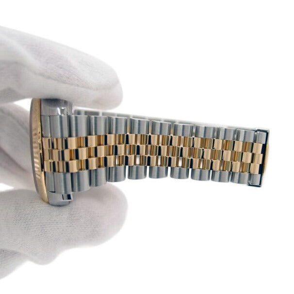 ROLEX ロレックス 腕時計 オーバーホール済 新品仕上済 自動巻き ランダム番 ルーレット ステンレス K18YG 白文字盤 メンズ/デイトジャスト36/SS×YG/ランダム番/126233//795C0872/SAランク/69