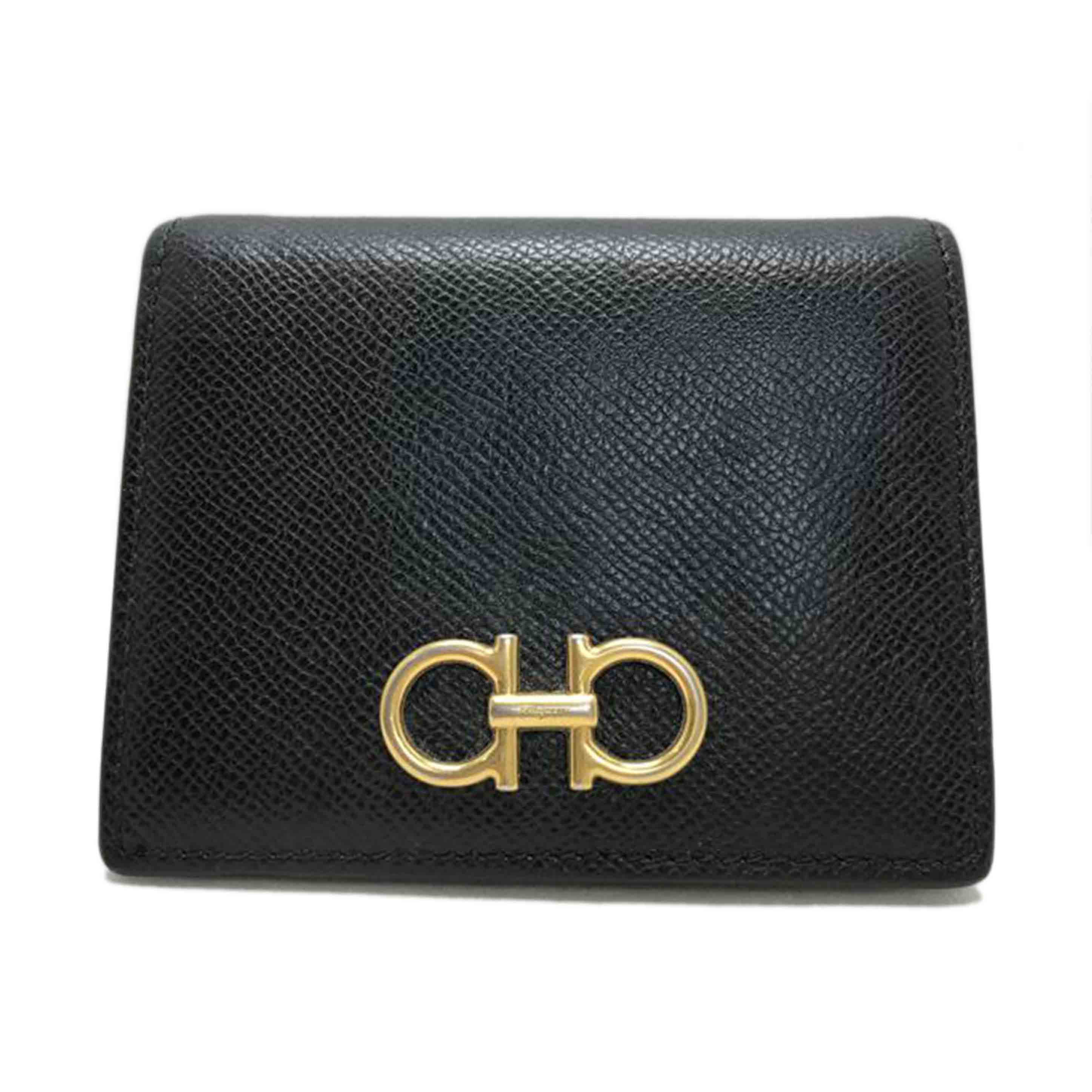 Salvatore Ferragamo フェラガモ/ダブルガンチーニ二つ折り財布/JL-22//D78*/Bランク/51