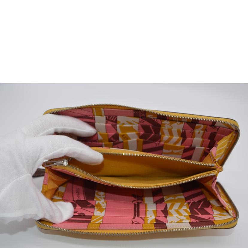 HERMES エルメス/アザップロングシルクイン/ヴォーエプソン/キャラメル//D刻印**********/ABランク/89