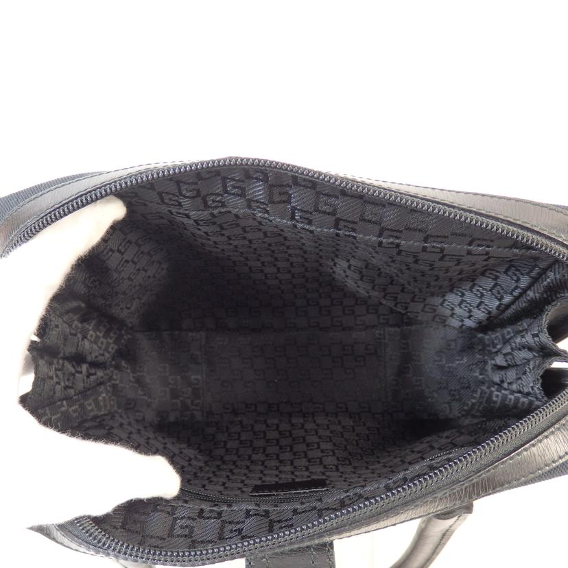 GUCCI グッチ/ハンドバッグ/Gロゴ/キャンバス・レザー/ブラック/001-5155//001013/Bランク/72
