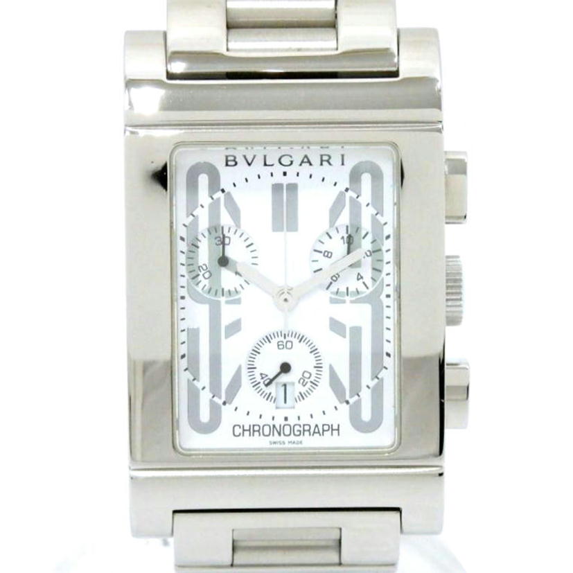BVLGARI ブルガリ/レッタンゴロクロノグラフクォーツ/RTC 49 S//J10652/ABランク/77
